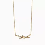گردنبند طلایی زنانه طرح Tiffany Knot Pendant با طراحی گره | فرحنا میوکی