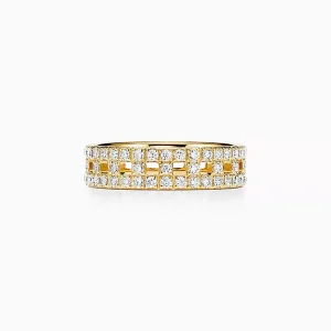 انگشتر طلایی زنانه طرح Tiffany T True Wide با طراحی مینیمال | فرحنا میوکی