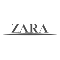 آیکون خاکستری طرح Zara با لوگوی نوشتاری | فرحنا میوکی